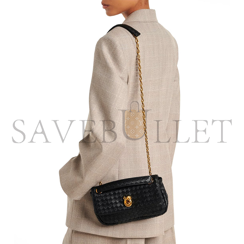 B0tt*ga Ven*ta MADISON INTRECCIATO LEATHER SHOULDER BAG (22.5*13*4.5cm)